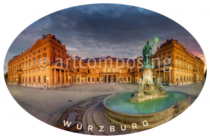 74-003 Aufkleber Würzburg "Welterbe Residenz"