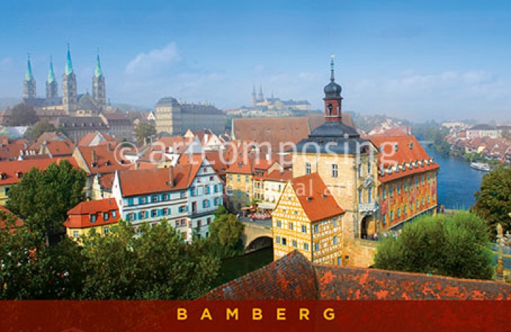 75-002 Bamberg - Stadtansicht Panorama (Magnet)