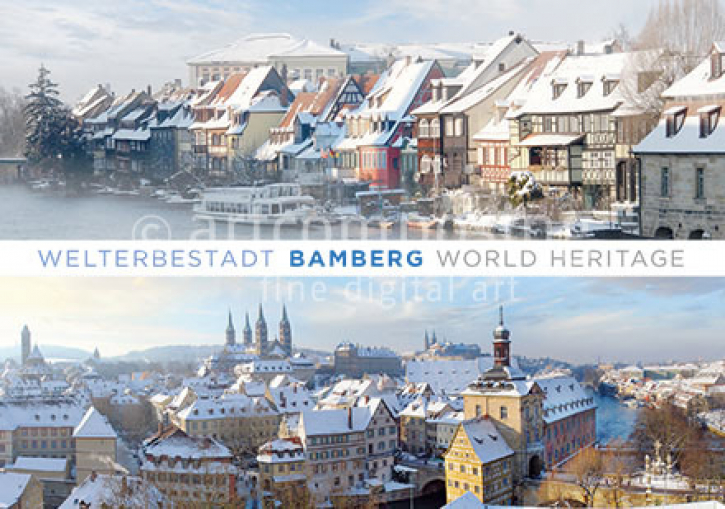 75-016 Bamberg - winterliche Altstadt und klein Venedig (Magnet)