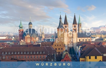 75-033 Würzburg - Türme und Kirchen der Stadt (Magnet)