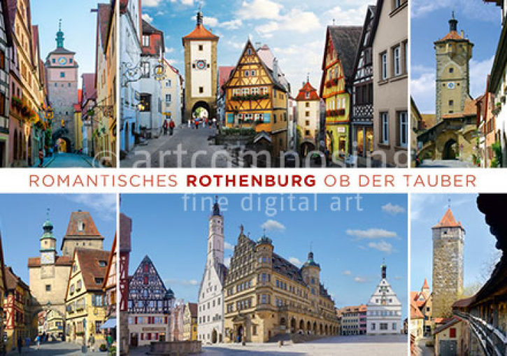 75-099 Rothenburg ob der Tauber - Highlights Türme Multi 6 (Magnet)