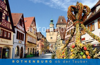 75-104 Rothenburg ob der Tauber - Markustor mit Osterbrunnen (Magnet)