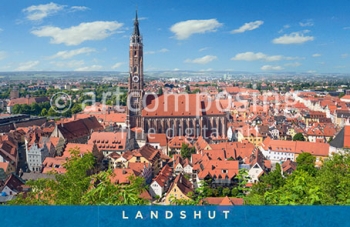 75-125 Landshut - Stadtansicht mit St. Martin (Magnet)