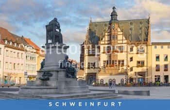 75-151 Schweinfurt - Altes Rathaus und Rückert-Denkmal (Magnet)