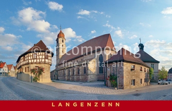 75-157 Langenzenn - Kirche, Heimatmuseum (Magnet)