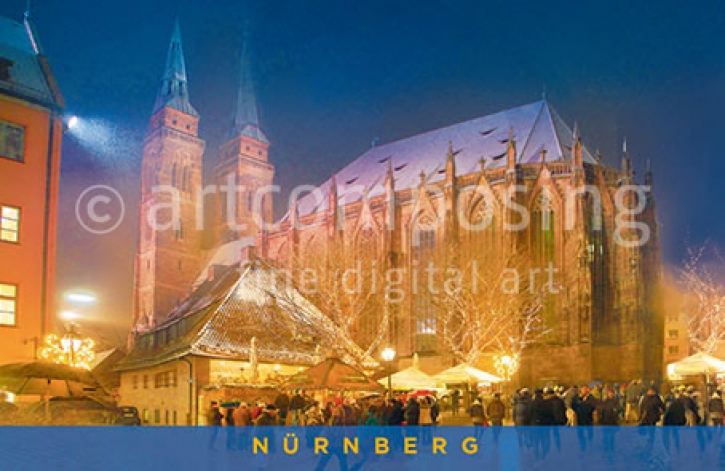 75-173 Nürnberg - St. Sebald im Winter (Magnet)