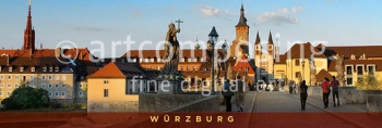 75-203 Würzburg - Alte Mainbrücke und Stadtpanorama (Magnet)