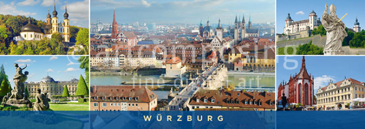 75-205 Würzburg - Stadtansicht und Highlights (Magnet)