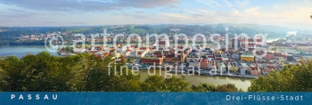 75-320 Passau - Blick von Batterie Linde (Magnet)