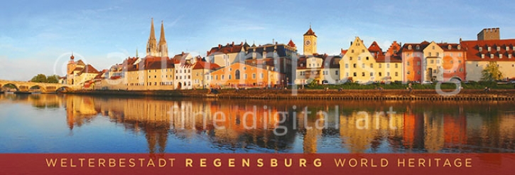 75-332 Regensburg - Stadtpano mit Donau (Magnet)