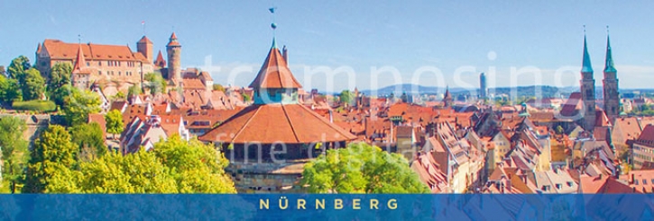 75-344 Nürnberg - Stadtmauerturm, Burg u. St. Sebald  (Magnet)