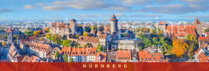 75-345 Nürnberg - Kaiserburg und Stadtpanorama (Magnet)