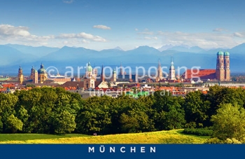 75-868 München - Skyline mit Alpenpanorama (Magnet)