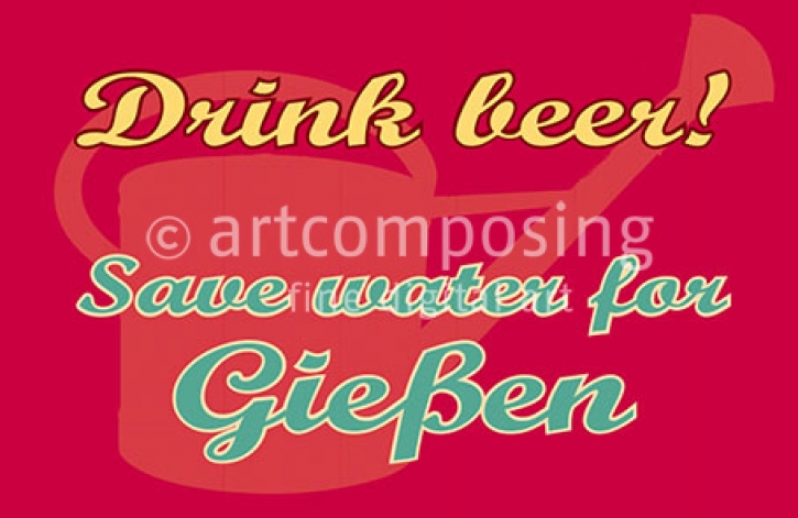 76-042 Gießen - "drink beer" (Magnet)