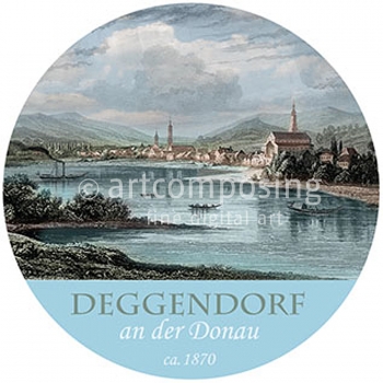 76-521 Deggendorf - um 1870 (Magnet)