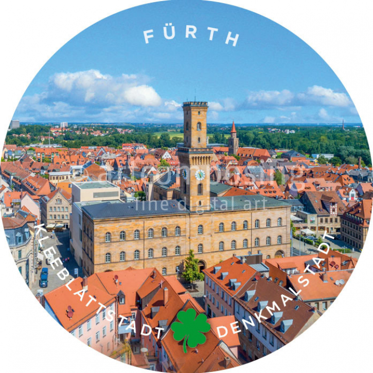 76-586 Fürth - Rathaus und Stadt (Magnet)