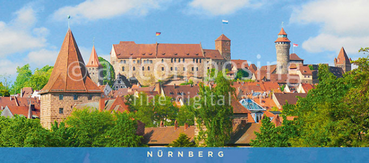 76-603 Nürnberg - Burg, Dächer (Magnet)
