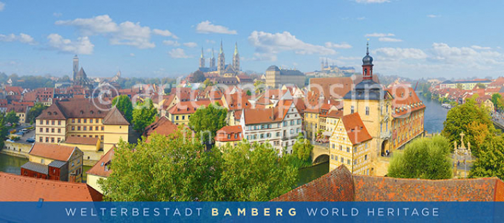 76-614 Bamberg - Pano Stadtansicht (Magnet)