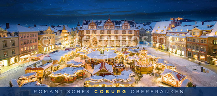 76-638 Coburg - Weihnachtlicher Marktplatz  (Magnet)