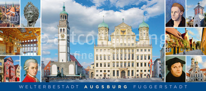 76-722 Augsburg - Rathaus u. Highlights Multi  (Magnet)