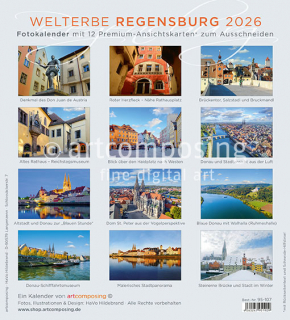 95-107 Welterbe Regensburg (Ansichtskarten-Kalender)